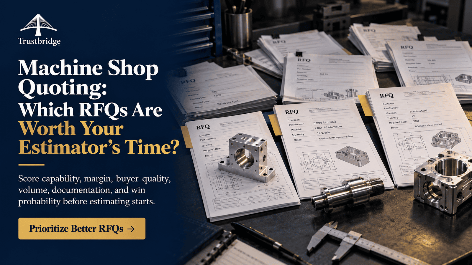 What Six Factors Should a Machine Shop Score Before Assigning an RFQ to an Estimator?